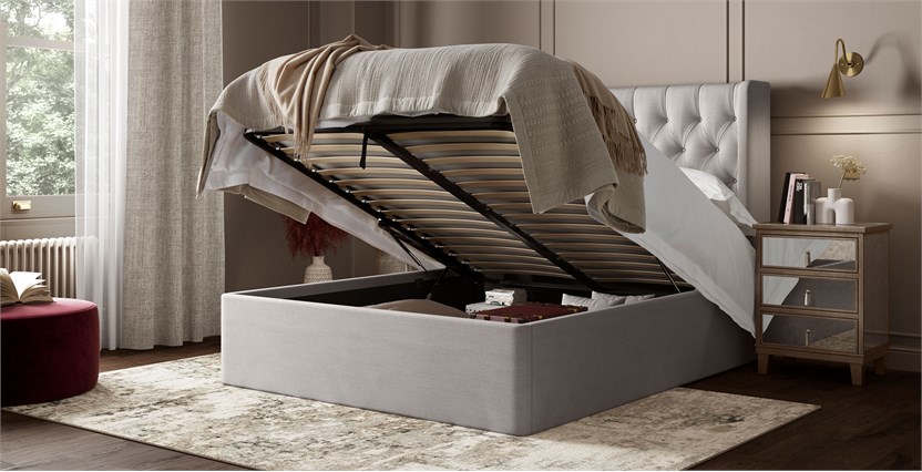 Deep storage on sale ottoman bed